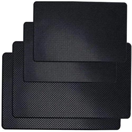 DaKuan Car Dashboard Anti-Slip Mat, 4 Packs 10.5'' x 5.7'' and 8'' x 5.1'' Sticky Non-Slip Dashboard Gel Latex Pad for Cell Phone, Sunglasses, Keys, Coins