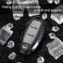 Key Fob Cover for Nissan Infiniti,Soft TPU Key Fob Case All-Around Protector Plating Shell Fit Keyless Smart Remote Key of Nissan Aitime Rogue Sentra Maxima Murano Pathfinder Sedan Infiniti - Black