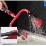 CGOLDENWALL Drench Hose Unit Spray Eye Wash Unit Handheld Emergency Eyewash Station Lab Safety Shower Laboratory Eye Flush Shower for Lab and Industrial Use (Wall-Mounted Dual Heads with Long Switch)