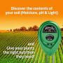 Soil pH Meter, 3-in-1 Soil Test Kit For Moisture, Light & pH, A Must Have For Home And Garden, Lawn, Farm, Plants, Herbs & Gardening Tools, Indoor/Outdoors Plant Care Soil Tester (No Battery Needed)
