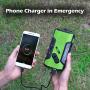 RunningSnail Solar Crank NOAA Weather Radio for Emergency with AM/FM, Flashlight, Reading Lamp and 2000mAh Power Bank (Green)