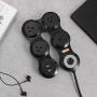 Flexible Power Strip Surge Protector 6Ft 4 Outlet 2USB Suitable for Home and Office. (Black)