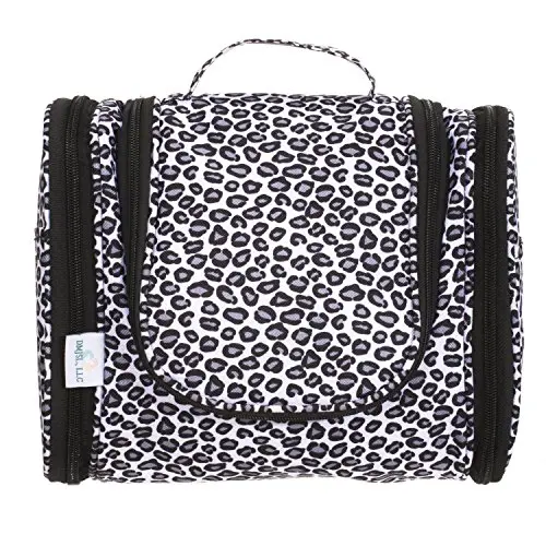 DMJSL Womens Medium Ladies Toiletry Travel Bag Hanging Toiletry Bag – Travel Makeup Organizer and Cosmetic Case, Travel Bag Organizer Toiletry TSA Approved, Black Leopard Print DMJSL Womens Medium Ladies Toiletry Travel Bag Hanging Toiletry Bag – Travel Makeup Organizer and Cosmetic Case, Travel Bag Organizer Toiletry TSA Approved, Black Leopard Print