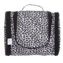 DMJSL Womens Medium Ladies Toiletry Travel Bag Hanging Toiletry Bag – Travel Makeup Organizer and Cosmetic Case, Travel Bag Organizer Toiletry TSA Approved, Black Leopard Print