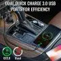 CHAFON Quick Charge 3.0 Dual USB Charger Socket,12V 36W Aluminum Waterproof Power Outlet with Switch LED Digital Voltmeter & Wire Fuse DIY Kit for Car,Marine,Boat,Motorcycle,Truck,Golf Cart & More