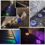 Flower Solar Disk Lights Outdoor, 4PCS 8 LED Waterproof Solar Garden Lights Outdoor Solar Ground Lights for Pathway Garden Yard Walkway(Purple)