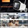 Security Camera Outdoor, 1080P WiFi Camera Surveillance Cameras, IP Camera with Two-Way Audio, IP66 Waterproof, Night Vision, Motion Detection, Activity Alert, Deterrent Alarm - iOS, Android