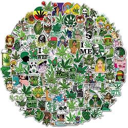 Weed Stickers, 100pcs Vinyl Marijuana Stickers for Adults Waterproof Laptop Stickers for Water Bottles, Bumper, Phone, Skateboard Stickers Decals