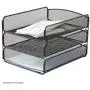 Safco Products 3271BL Onyx Mesh Desktop Organizer with Triple Tray, Black