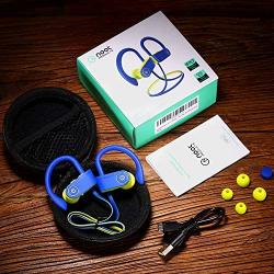 noot products NP11 Wireless Bluetooth in-Ear Headphones with Mic, Volume & Remote Control IPX7 Sweatproof Earbuds for Sports, Running, Gym (Royal Blue)