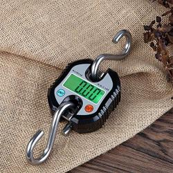 Digital 150kg/300lb 50g Crane Scale, Electronic Mini Hanging Heavy Duty Hook Scale Portable Weight Balance Tool with LCD Backlight for Kitchen Fishing Travel Industrial Hunting (Black)