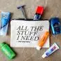 Canvas Zipper Pouch, Cotton Cosmetic Makeup Bag, Student School Art Supplies Organizer, Cute Quote Zip Cotton Pouches for Women Teen, Holds 50 Pencil-Make Up-Toiletries-Phones-Electronics