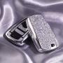 Royalfox(TM) Luxury 3 4 Buttons Girly 3D Bling Smart keyless Remote Key Fob case Cover for BMW 1 2 3 5 7 M Series,BMW X1 X3 X4 M2 M3 M4 M5 (Model b-Silver)