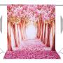 Neewer 5x7ft/150x210cm 100% Polyester Cherry Blossom Backdrop Background for Photography Studio Video Shooting (Backdrop Only)