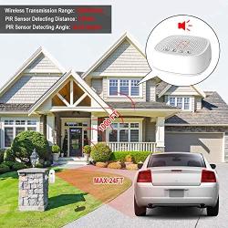 Wireless Driveway Alarm, Motion Detector, 1000FT Long Range, 36 Melodies, Outdoor Motion Sensor Alarm Weather Resistant-Home Security Alert System Monitor & Protect Indoor/Outside Property