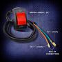 Ourbest Handlebar Switch 12V 7/8inch 22mm On Off Push Button for Bicycle Motorcycle Scooter Headlight/Fog Light/Driving Lamp Toggle Switch Red