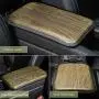 Center Console Armrest Cover, Armrest Cover for Car, Premium Wood Grain Leather Design, Universal Fit (Yellow) Center Console Armrest Cover, Armrest Cover for Car, Premium Wood Grain Leather Design, Universal Fit (Yellow)