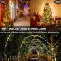 Haynery 500 LED Christmas String Lights 164FT Extendable with Remote, Outdoor Indoor Plug in Twinkle Lights for Christmas Tree Party Garden Decoration, Warm White