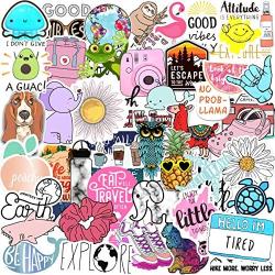70 VSCO Stickers, Aesthetic Stickers, Cute Stickers, Laptop Stickers, Vinyl stickers, Stickers for Water Bottles, Waterproof stickers, stickers for kids teens, Christmas teen girl gifts, sticker packs