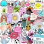 70 VSCO Stickers, Aesthetic Stickers, Cute Stickers, Laptop Stickers, Vinyl stickers, Stickers for Water Bottles, Waterproof stickers, stickers for kids teens, Christmas teen girl gifts, sticker packs