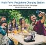 Sidiyang Multi Device Charging Station with QC 3.0 Quick Charge, 6-Port USB Charger Docking Station with Watch Stand Compatible with iPhone iPad and Android Cell Phone and Tablet