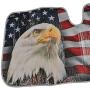 BDK Patriotic USA Eagle Flag Front Windshield Sunshade-Accordion Folding Auto Shade for Car Truck SUV-Blocks UV Rays Sun Visor Protector-Keeps Your Vehicle Cool-58 x 28 Inch