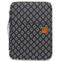 El-fmly Waterproof Document Organizer for 13 Inch Tablet Office Zippered Portfolio Bag File Holder for A4 Size (Black)