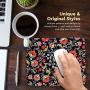 Cute Designer Desk Mouse Pad for Women, Pretty and Colorful Designs, Anti-Slip, Perfect Office, Work & Home Computer Accessory (Bohemian Floral, Rectangle)