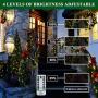 Haynery 500 LED Christmas String Lights 164FT Extendable with Remote, Outdoor Indoor Plug in Twinkle Lights for Christmas Tree Party Garden Decoration, Warm White