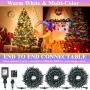 Decute Colors Changing Christmas Lights Outdoor Indoor 99FT 300LED Extendable, 11 Modes Christmas String Lights Warm White & Multicolor Changing Waterproof Tree Light with Timer Remote