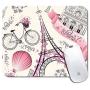 Personalized Rectangle Mouse Pad, Printed Eiffel Tower Pattern, Non-Slip Rubber Comfortable Customized Computer Mouse Pad (9.45x7.87inch)