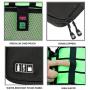 Electronics Accessories Organizer Bag,Portable Tech Gear Phone Accessories Storage Carrying Travel Case Bag, Headphone Earphone Cable Organizer Bag (M, Black)