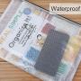 10pcs Zipper File Bags, Black Zipper Mesh Pouch, in 5 Sizes, Document Pouch Multipurpose Travel Bags File Holder with Grid for Office Supplies Cosmetics Travel Accessories