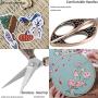 BIHRTC Small Embroidery Scissors Cute Scissors 4.4 Inch Sharp Stainless Steel Sewing Scissors Sheer for Cross Stitch Thread Needlepoint Household Craft Ofiice Black Scissors