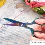 BIHRTC Small Sewing Scissors 5 Inch Fabric Scissors Rainbow Embroidery Scissors Stainless Steel Scissors Shears for Sewing Craft Office Needlepoint Artwok DIY Tools Scissors