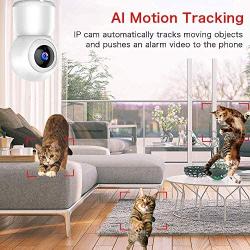 Security Camera for Home Indoor, Mibao 1080P FHD WiFi Camera with Night Vision, Motion Detection, 2-Way Audio,Compatible with Android/iOS, Works with Alexa