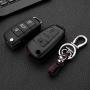 M.JVisun Men Women Genuine Leather Key Fob Cover for Audi A1 A3 A4 A6 A8 Quattro Q2 Q3 Q7 R8 RS3 RS6 S3 S6 TT TTS Key, Car Remote Key Case Pouch Bag with Key Ring Kit Keychain Holder Hook - Black