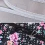 Universal Electronics Accessories Organizer, Waterproof Portable Cable Organizer Bag,Travel Gear Carry Bag for Cables (L, Black) (Flower, L)