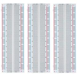ELEGOO 3pcs MB-102 Breadboard 830 Point Solderless Prototype PCB Board Kit for Proto Shield Distribution Connecting Blocks