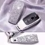 Royalfox(TM) Luxury 3 4 Buttons 3D Bling Smart keyless Entry Remote Key Fob case Cover for Mercedes-Benz E-Class S-Class W213 2016 2017 2018 2019,with Keychain (Silver) Royalfox(TM) Luxury 3 4 Buttons 3D Bling Smart keyless Entry Remote Key Fob case Cover for Mercedes-Benz E-Class S-Class W213 2016 2017 2018 2019,with Keychain (Silver)