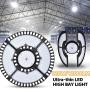 ISKYDRAW 120W LED Garage Lights 12000lm Deformable LED Garage Ceiling Lights Shop Light 6500K Daylight Glow Adjustable High Bay Light for Garage,Warehouse,barn,Support E26/27 Standard Base
