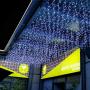 ZIMINGU Icicle Lights, 13FT, 144 LEDs, 8 Modes Christmas Lights Outdoor Connectable Dripping Curtain Decoration String Lights for Wedding Thanksgiving Gazebo Shopping Mall Yard Indoor (Cool White)