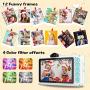 WOWGO Kids Digital Camera - 12MP Childrens Selfie Camera with 3.5 Inches Large Screen for Boys and Girls,1080P Rechargeable Electronic Camera with 32GB TF Card
