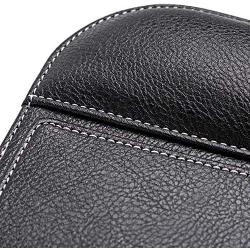 Office Leather Mouse Pad Wrist Rest and Non-Slip Design, Business Style PU High Grade Gaming Mouse Mat for Students, Workers, Computer, Laptop, Home, Office & Travel-Black Square Gaming Pad.