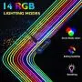 Large RGB Gaming Mouse Pad - REAWUL 14 Modes Oversized Glowing Led Extended Mousepad, Anti-Slip Rubber Base and Waterproof Surface, Extra Large Soft Led Computer Keyboard Mouse Mat - 31.5 x 11.8in
