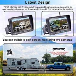 AMTIFO A7 HD 1080P Digital Wireless Backup Camera with 7 Inch DVR Monitor 2021 Newest Version High-Speed Rear View Observation System Stable Signals for RVs,Trucks,Trailers,5th Wheels IR Night Vision