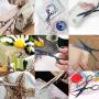BIHRTC 5 Inch Sewing Scissors and 4.5 Inch Embroidery Scissors Craft Office Fabric Stainless Steel Sharp Tip Scissors Shears for Embroidery Art Work Needlework Cross Stitch and Daily Activities
