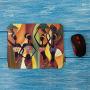 Mugod African Women Mouse Pad Four Sexy African Womens with Beautiful Dress Dance Mouse Mat Non-Slip Rubber Base Mousepad for Computer Laptop PC Gaming Working Office & Home 9.5x7.9 Inch