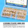 Glarks 525Pcs U Shape Copper Wire CrimpTerminal Assortment Set Non-Insulated Copper Ring Spade Butt Lugs Open Barrel Connectors Kit