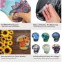 Gustav Klimt Flower Garden Ergonomic Design Mouse Pad with Wrist Support. Gel Hand Rest. Matching Microfiber Cleaning Cloth for Glasses, Cars & Electronics. Mouse Pad for Laptop, PC Computer & Mac.